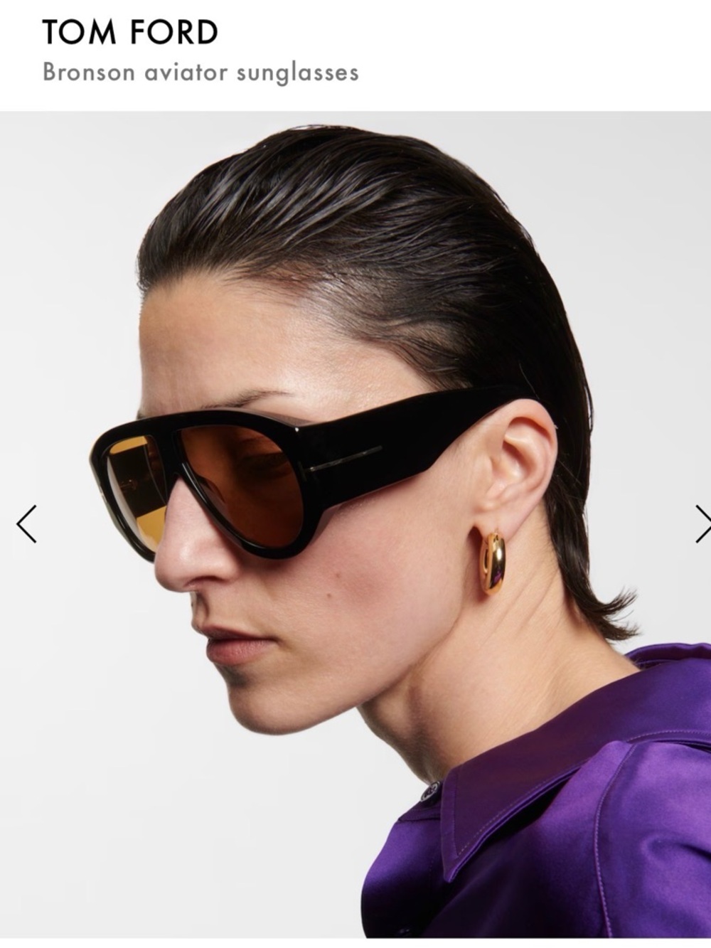 Tom Ford Black Frame Sunglasses with Brown Lenses